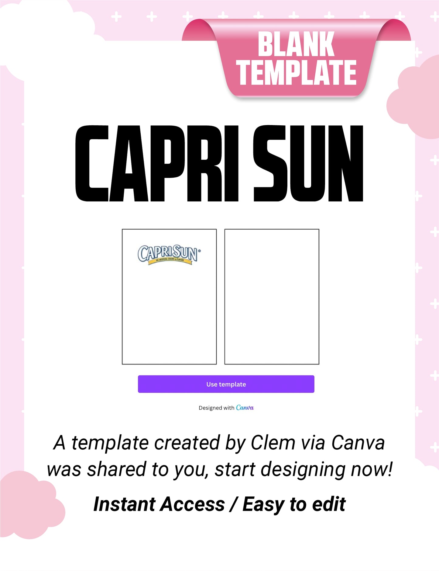 Capri Sun Template