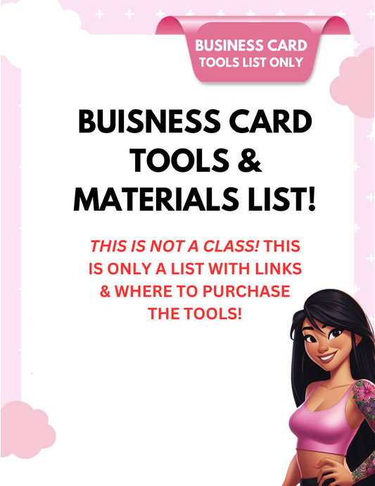 Business Card Tools List