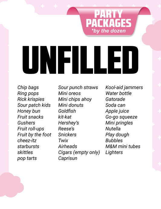 Unfilled Favor Package