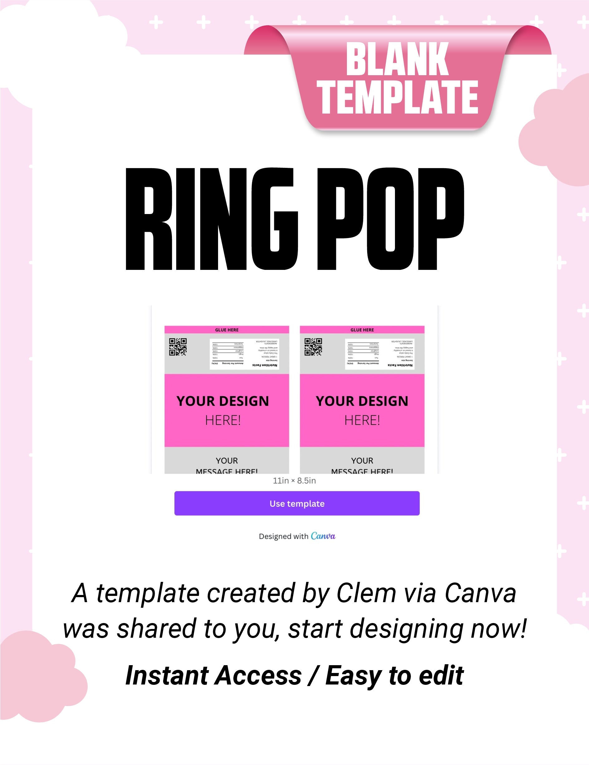 RING POP TEMPLATE – CreationsbyCA