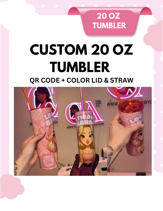 Custom 20 oz Tumbler + QR Code
